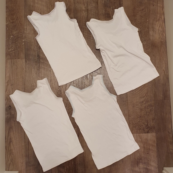 Girls white tank tops (4 pack) - Picture 2 of 4